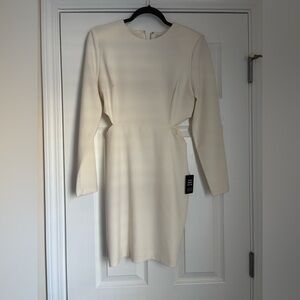 NWT Express Cream Long Sleeve Dress